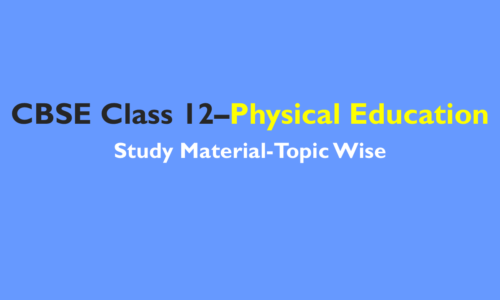 CBSE 12th Class Physical Education