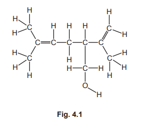 Displayed formula of a plant compound with a double bond
