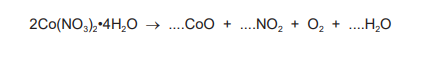 Thermal decomposition equation