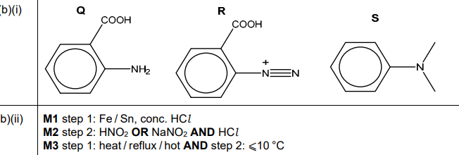 Structures of Q, R, and S